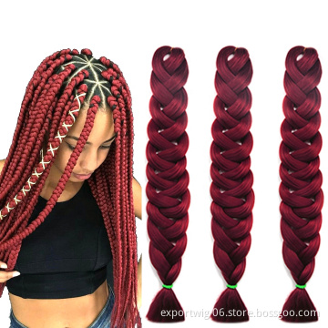 Ultra Jumbo Braiding Hair Wholesale Crochet Expression Afro Braid Hair Senegalese Twist Extension Braiding Hair Synthetic